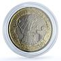 Brazil 1 real Human Rights KM-653 United Nations UN bimetal coin 1998