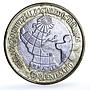 Brazil 1 real Human Rights KM-653 United Nations UN bimetal coin 1998