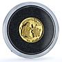 Mexico 1/20 onza Teocuitlatl KM-642 Crafts Melting Aztec proof gold coin 1999