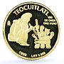 Mexico 1/20 onza Teocuitlatl KM-642 Crafts Melting Aztec proof gold coin 1999