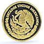 Mexico 1/20 onza Teocuitlatl KM-642 Crafts Melting Aztec proof gold coin 1999