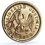 Venezuela 1/2 peso Pueblos Unidos Americanos Medio Peso gold coin 1863