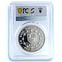 Andorra 10 diners ECU EU Customs Union KM-89 PR 70 PCGS silver coin 1993