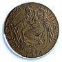 Great Britain World War I Pro Causa Justitiae B-4113 MS 62 PCGS brass medal 1914