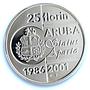 Aruba 25 florin Autonomy KM-22 Anniversary PR 67 PCGS silver coin 2001
