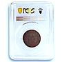East Africa German 1 pesa Wilhelm II KM-1 J-710 MS 62 PCGS copper coin 1892
