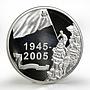 Belarus 20 rubles 60th Victory in Great Patriotic War silver coin 2005