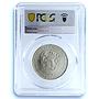 Czechoslovakia 50 korun Vladimir Lenin KM-70 MS 64 PCGS silver coin 1970