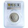 Ajman 5 riyals FAO KM-26 World Food Day PR 67 PCGS silver coin 1970