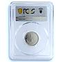 Ajman 1 riyal Rashid KM-1.1 Chicken Bird PR 67 PCGS silver coin 1969