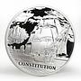 Belarus 20 rubles The Constitution ship proof silver coin 2010