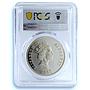 Alderney 5 pounds Trafalgar Coloured KM-79a Flags PR 70 PCGS silver coin 2005