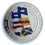 Alderney 5 pounds Trafalgar Coloured KM-79a Flags PR 70 PCGS silver coin 2005