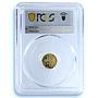 Cambodia 3000 riels Angkor Wat Temple KM-99 Wonders MS 70 PCGS gold coin 2001