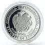 Armenia 100 dram Caucasian wildcat silver coin 2006