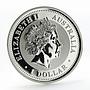 Australia 1 dollar Year of the Rooster Lunar Series I silver coin 1oz 2005