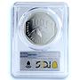 France 100 francs Guynemer KM-1196 Aviation Stork Bird PR 69 PCGS Ag coin 1997