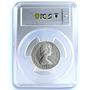 Cayman Islands 25 dollars Queen Elizabeth I KM-17 PR 69 PCGS silver coin 1977