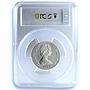 Cayman Islands 25 dollars Queen Mary II KM-18 PR 70 PCGS silver coin 1977