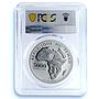 Chad 5000 francs Leonid Brezhnev USSR Communism PR 70 PCGS silver coin 2022