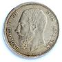 Belgium 5 francs Leopold II KM-24 Mor-158 MS 64 PCGS silver coin 1871