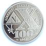 France 100 francs Gaspard Monge KM-1203 Science PR 69 PCGS silver coin 1998