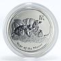 Australia 50 cent Year of the Mouse Lunar Series II 1/2 oz silver coin 2008