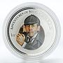 Cook Islands set 4 coins Sherlock Holmes colored silver 2007