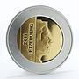 Luxembourg 5 euro Lutra animals gilded silver coin 2011