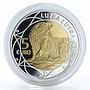 Luxembourg 5 euro Lutra animals gilded silver coin 2011