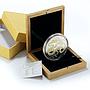Mongolia 5000 togrog Year of the Dragon gilded silver coin 2007