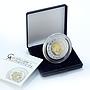 Cook Islands 2 dollars Goldfish good luck gold plated silver coin 2010