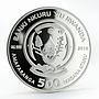 Rwanda set of 3 coins Year of the Horse gilded silver 2014