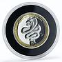 Palau 5 dollars Year of the Snake gilded proof silver coin 2013