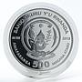 Rwanda 500 francs Year of the Snake Harmony silver coin 2013