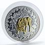 Rwanda 1000 francs Year of the Ox gilded silver coin 2009