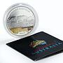 Australia 1 dollar Discover Hobart ship colored silver coin 2008