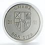 Ghana set 2 coins Olympic Games 2004 Athens silver 2001