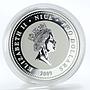 Niue 2 dollars Prostokvashino cartoons New Year colored silver coin 2009