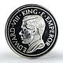 Ceylon 1 crown Edward VIII Emperor silver coin 1936