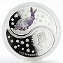 Fiji set 2 coins The Summer Rabbit and Winter Rabbit colored silver 2011