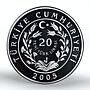 Turkey 20 lira Kangal Dog proof silver coin 2005