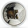 Cook Islands 25 dollars National Park Yellowstone Grizzly bear silver coin 1996