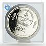 Mongolia 500 togrog Olympic Winter Games Speed skating proof silver coin 2001