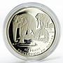 Cambodia 20 riels Protection of Natur Elephant silver coin 1993