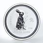 Australia 50 cents Year of the Rabbit Lunar Series I 1/2 oz silver coin 1999