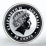 Australia 50 cents Year of the Rabbit Lunar Series I 1/2 oz silver coin 1999