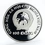 Vietnam 100 dong Boats of the World Savannah ship proof silver coin 1991