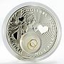 Niue 2 dollars Wedding coin Happiness Love gilded silver color coin 2012