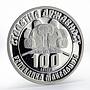 Macedonia 100 denari Yane Sandanski revolutionary proof silver coin 2003